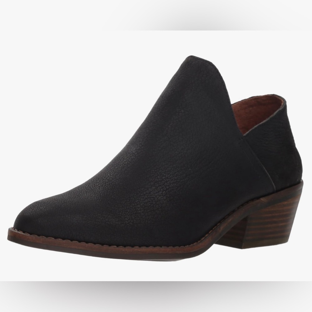 Lucky Brand Women’s Fenley Black Suede Ankle Bootie Sz 9